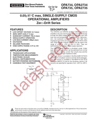 OPA2735AIDGKR datasheet  